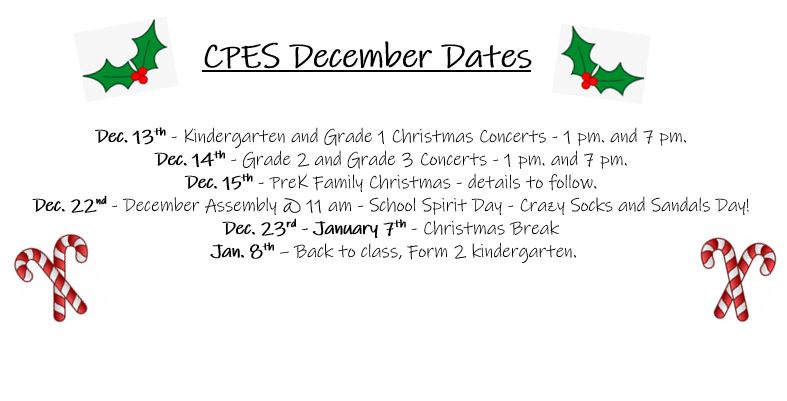 CPES December Dates
