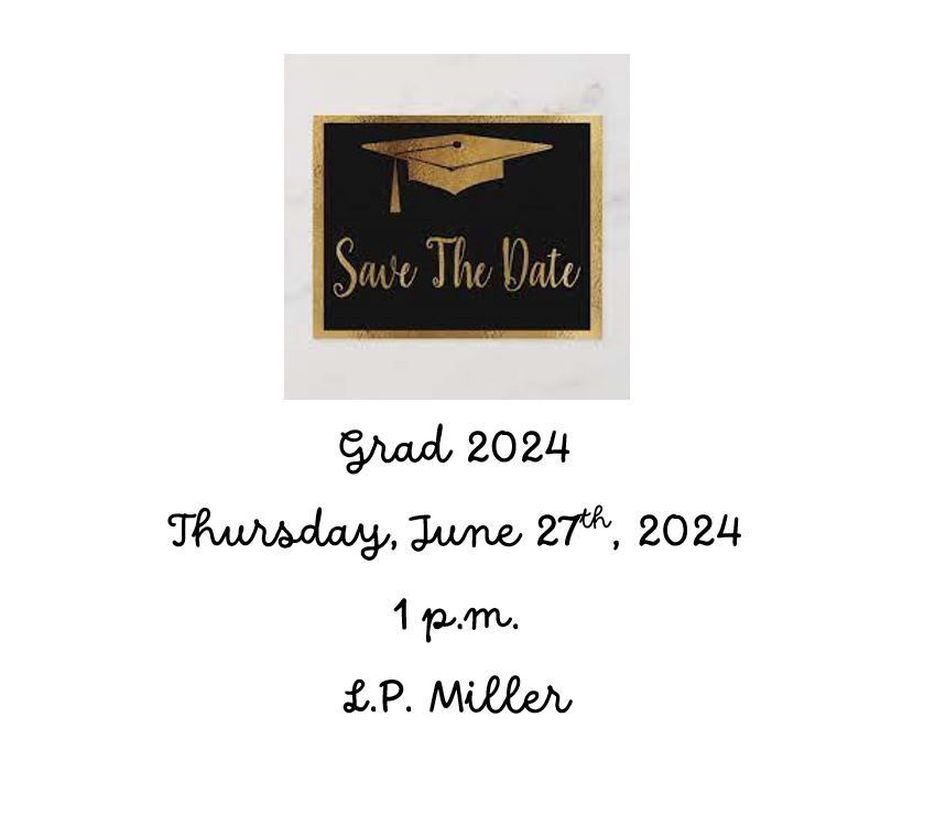 Save The Date! Grad 2024