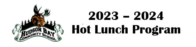 October 2023 Hot Lunch Pre-Order Form